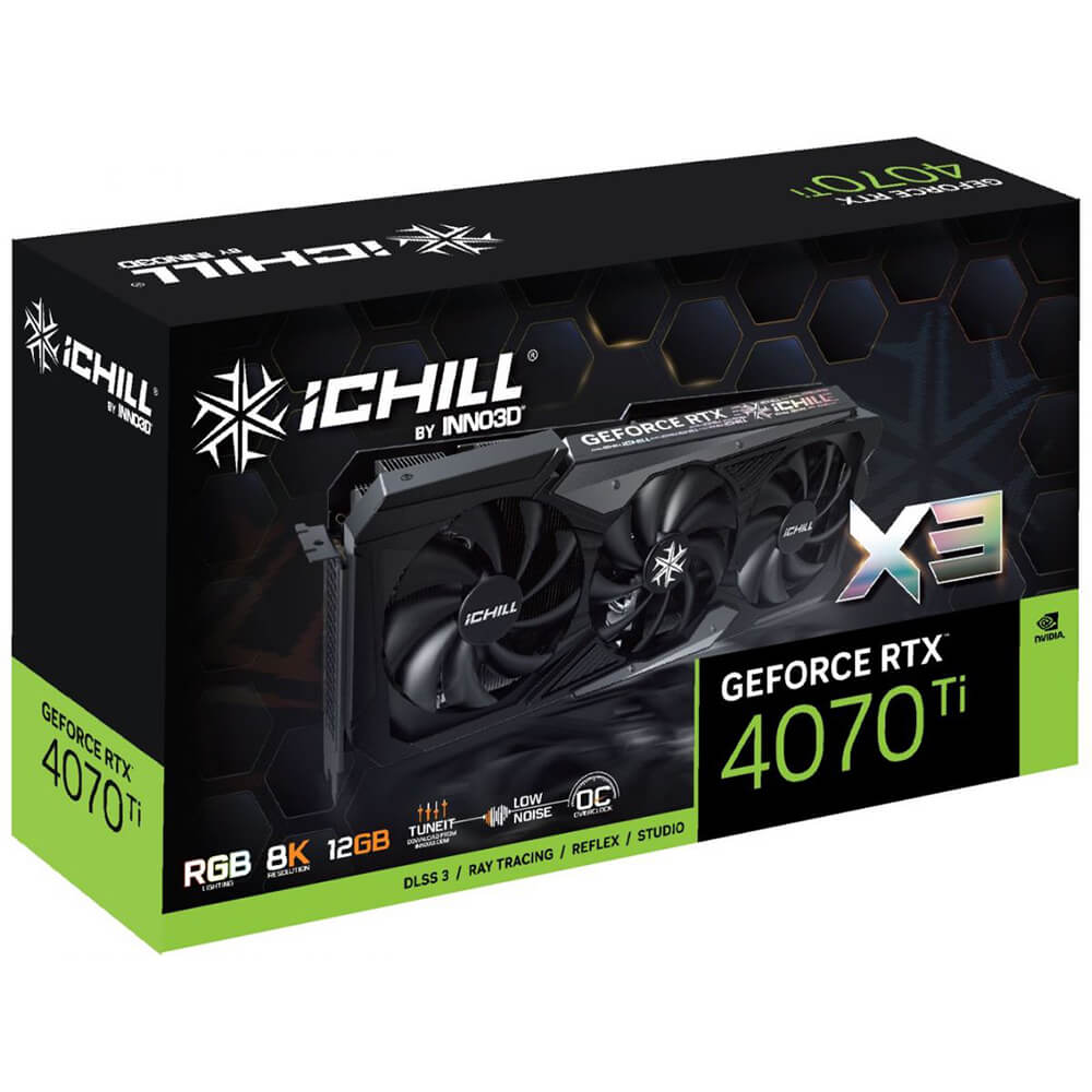 Graphics Card (12GB) INNO3D GeForce RTX 4070Ti ICHILL X3
