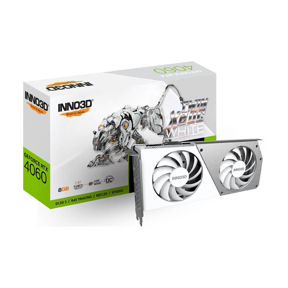 Graphics Card (8GB) INNO3D GeForce RTX 4060 TWIN X2 OC White