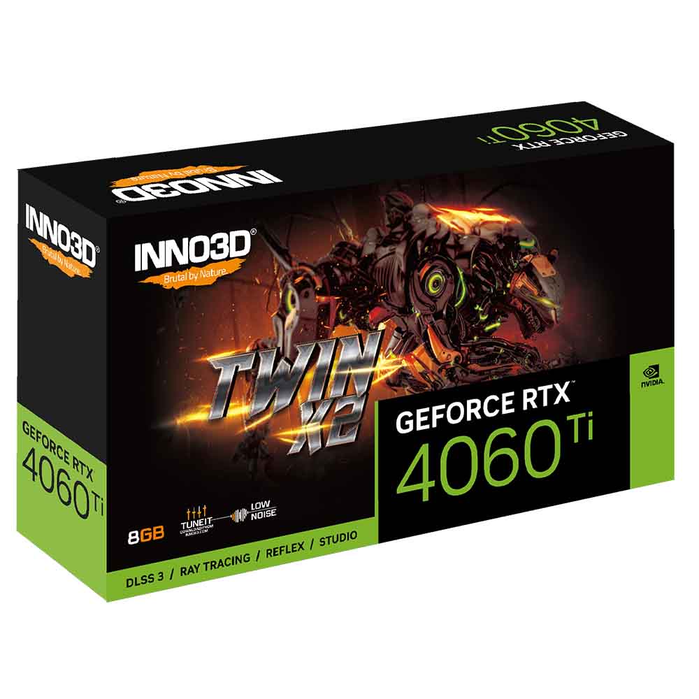 Graphics Card (8GB) INNO3D GeForce RTX 4060Ti TWIN X2
