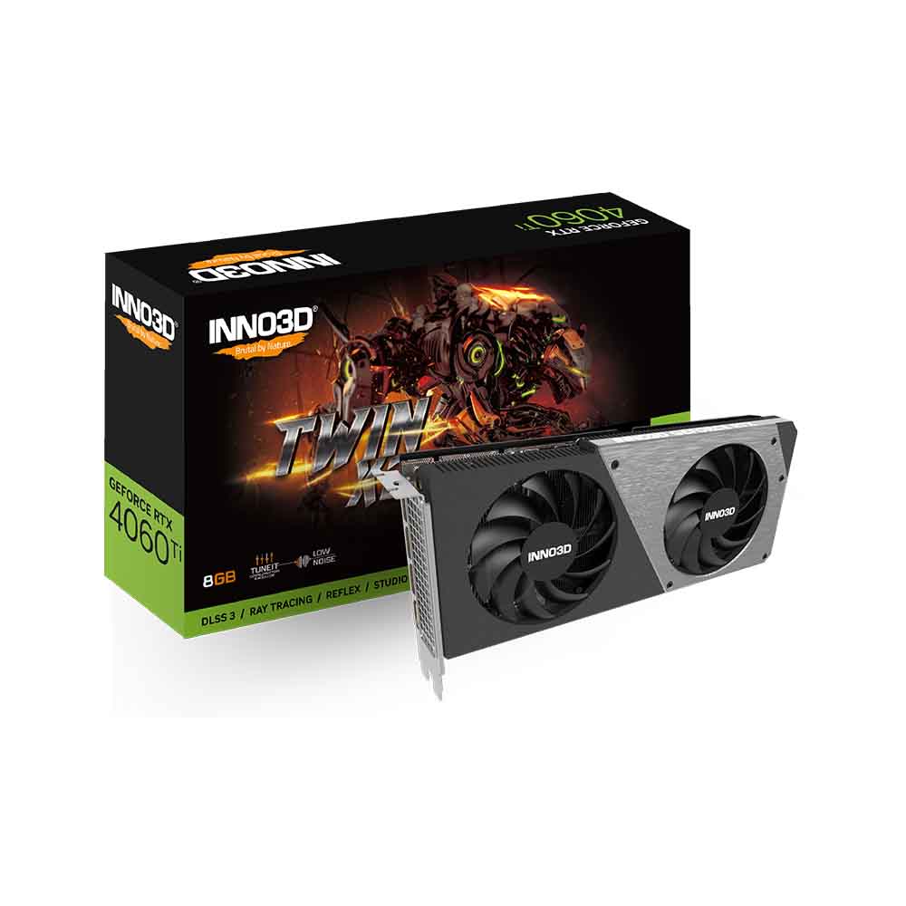 Graphics Card (8GB) INNO3D GeForce RTX 4060Ti TWIN X2