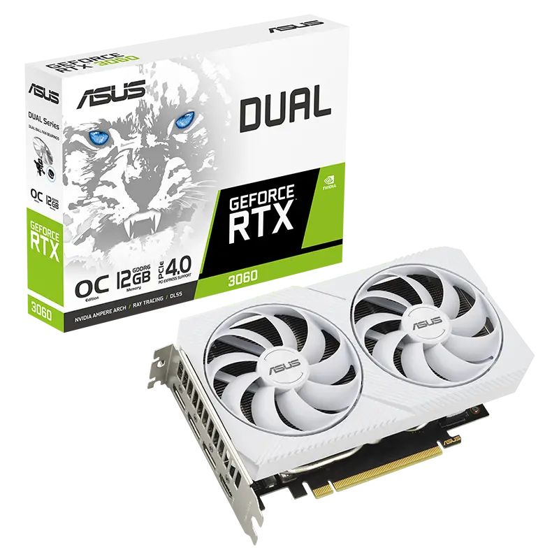 Graphics Card ASUS GeForce RTX 3060 White OC Edition Dual 12GB