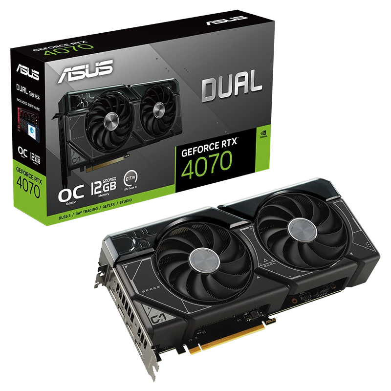Graphics Card ASUS GeForce RTX 4070 SUPER Dual OC Edition 12GB