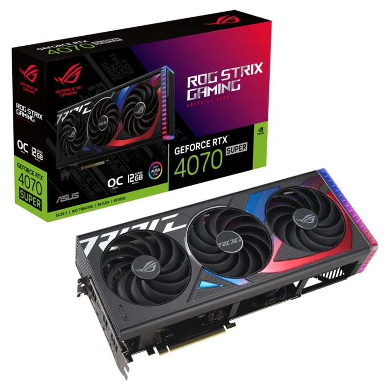 Graphics Card ASUS ROG Strix GeForce RTX 4070 SUPER OC Edition 12GB